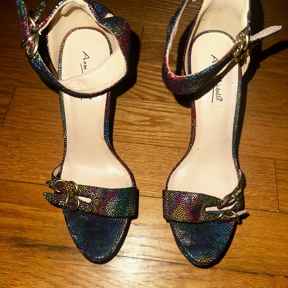 Anne Michelle Multicolor Platform Heels - Picture 3 of 6